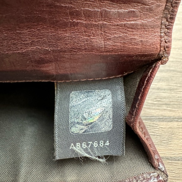 FENDI W Hook Wallet Zucchino Beige Canvas Leather Authentic Used - Picture 2 of 11